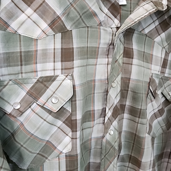 Wrangler Size 3XL Western Vintage Casual  Pearl Shirt Longsleeves. Cowboy, Ranch - Picture 5 of 9